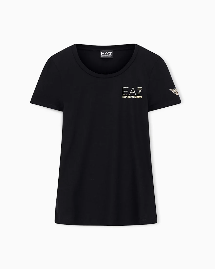 Футболка EA7 slim fit з круглим вирізом