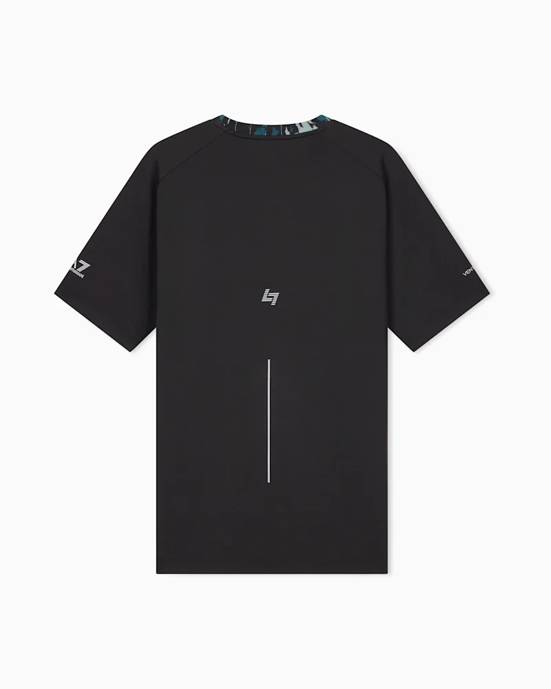 Футболка EA7 slim fit зі джерсі — фото 3